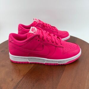Nike Dunk Low Premium Leather Hyper Pink White DZ5196-600 Sneakers Women 6.5